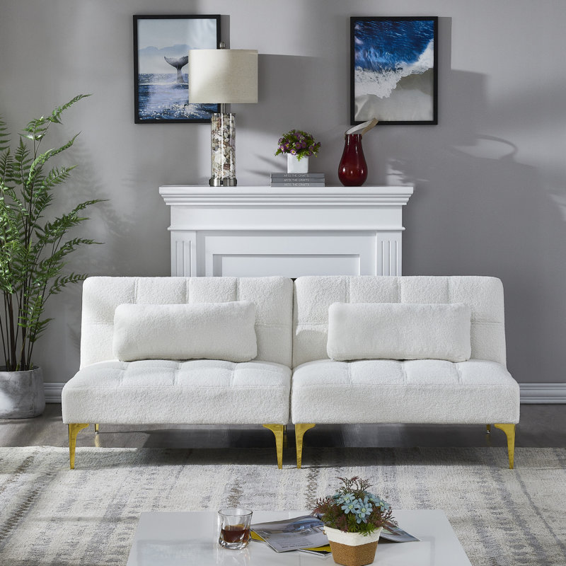 Tissu de peluche canapé-lit Modern Modern, Ourson blanc