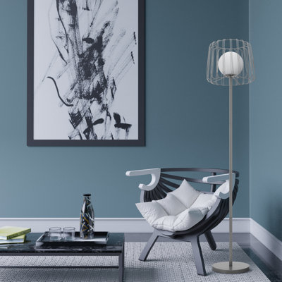 62.75"H Lucas Caged Globe Shade Floor Lamp