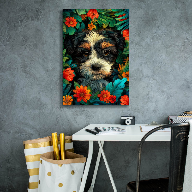 «Epic Graffiti» «Bella's Babies - Buster» par RomantzArt, art mural sur toile, H 26 po x l 18 po x P 0,75 po