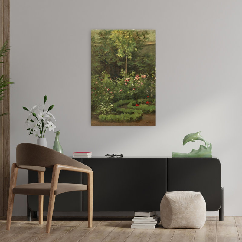 Roseraie, 1862 - Impressionnisme abstrait contemporain - Rosier, H 36 po x l 24 po