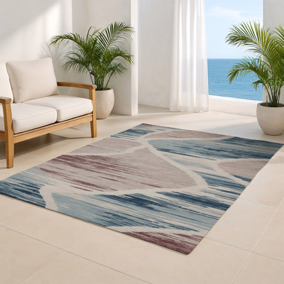 Watercolor Gray Indoor and Outdoor Area Rug