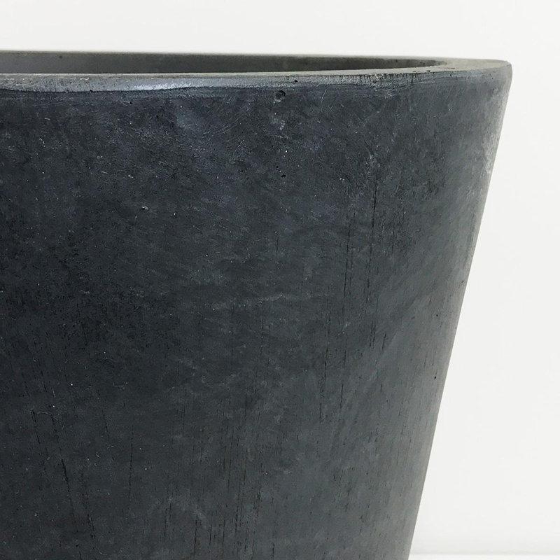 Contemporary Smooth Handmade Pot Planter, Dark Grey, 51 cm H x 50 cm W x 50 cm D