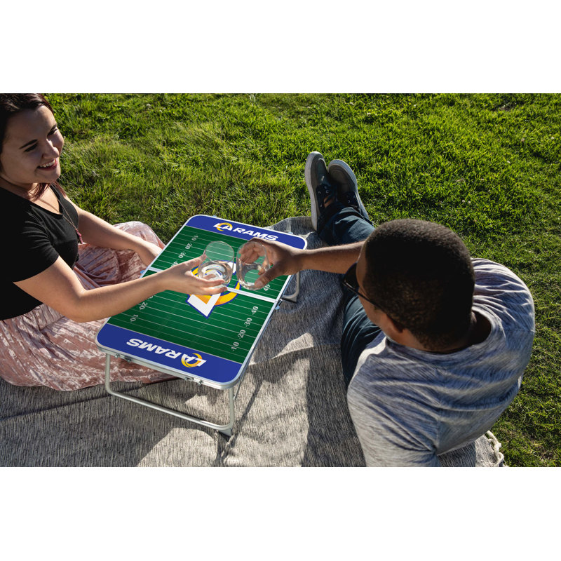 Rectangular Metal Folding Outdoor Picnic Table , 23.6'' in. W 15.75'' in. D