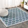 Hague Moroccan Trellis Textured Weave Teal/Gray Indoor/Outdoor Rug