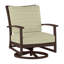 Chaise berçante pivotante en aluminium Charleston - Chêne-71271038-64105039-3072556