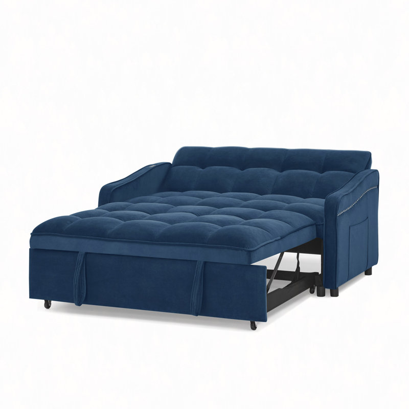 Canapé-lit avec causeuse Loveseat, Bleu