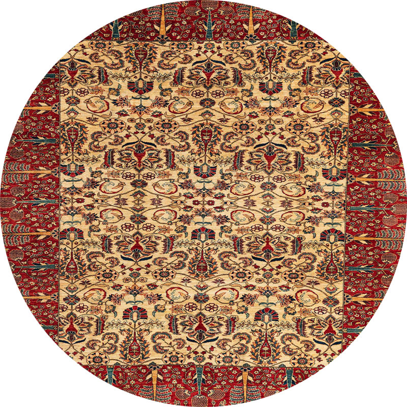 Tapis abstrait 4157, Rond 4 pi