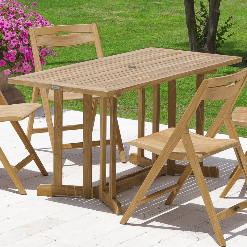 Westminster Teak Rectangular Teak Solid Wood Yes Outdoor Dining Table Yes , 59.25 " W 27.75 " D