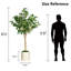 Ficus artificiel en pot décoratif blanc-1084028229