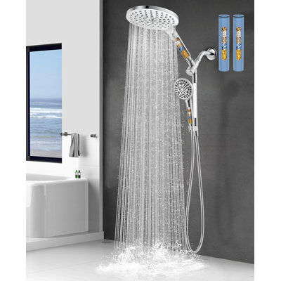 TRAHOO-Filtered Shower Head With Handheld, High Pressure 9-Mode Shower