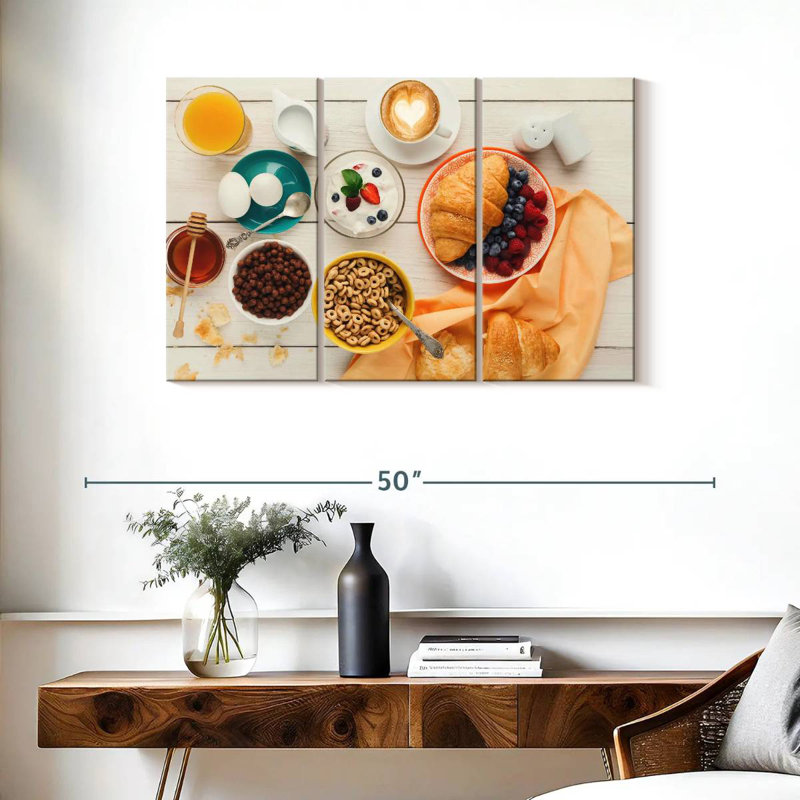 Petit déjeuner copieux, H 24 po x l 38 po