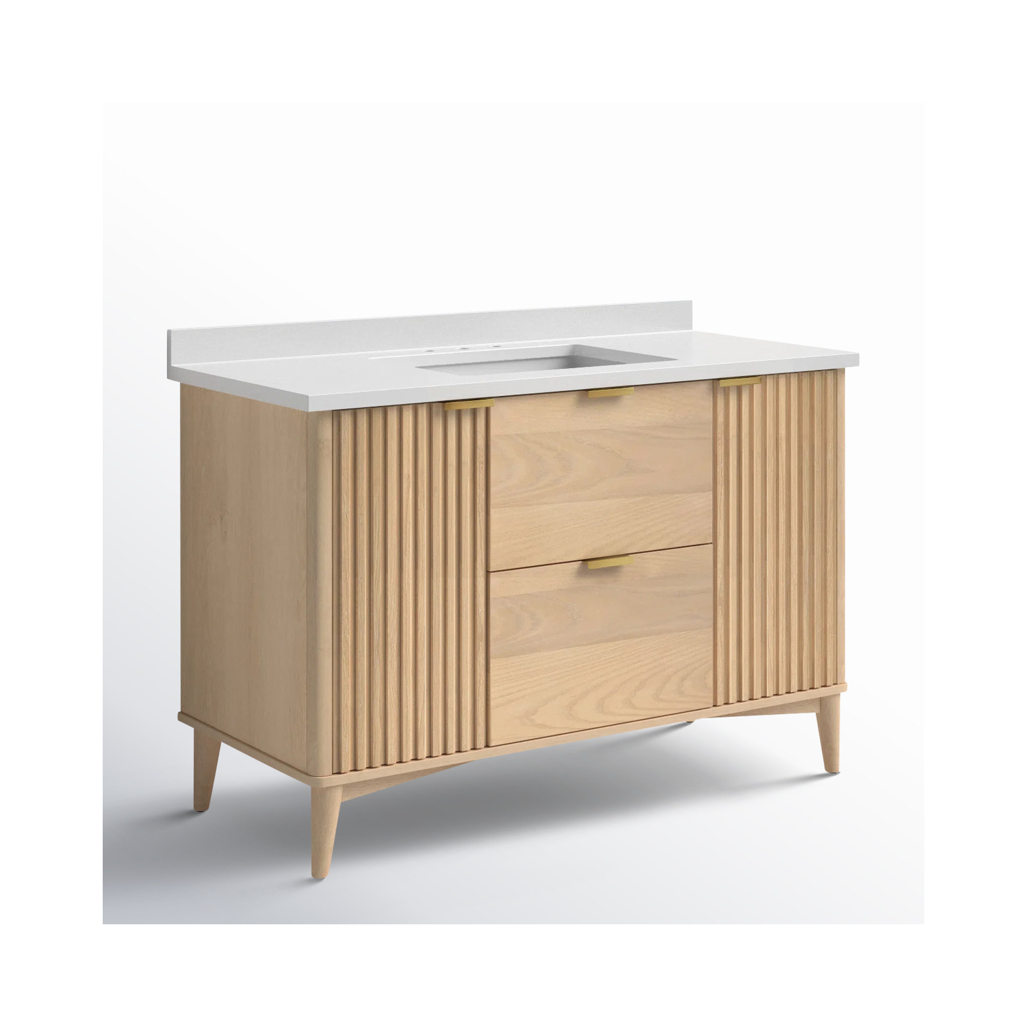 Gabi 48 in. Single Sink Bathroom Vanity, Rustic Ash