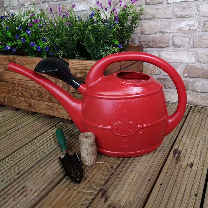 Caziyah Watering Can, Red, 50cm H x 30cm W x 20cm D