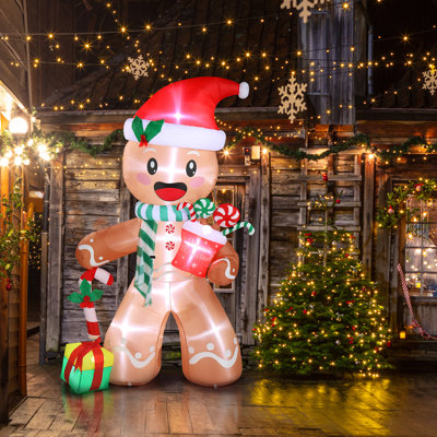 Décoration d'extérieur gonflable à DEL Gingerman