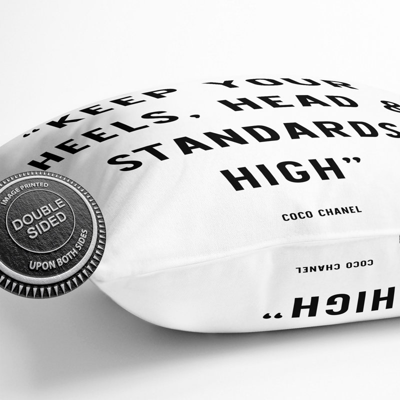 Keep Your Standards High Scatter Cushion, 40cm H x 40cm W x 15cm D