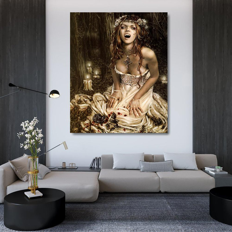 Vampire Girl, 45" H x 36" W