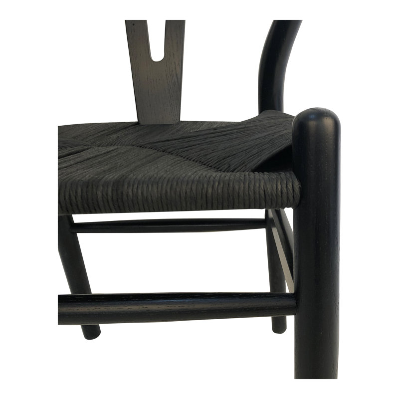 Albarado Solid Wood Side Chair, Black