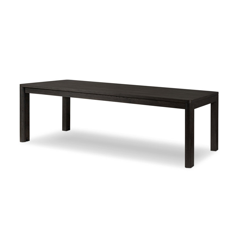 Noeline Solid Oak Dining Table, Black, 30'' H x 96'' W x 42'' D