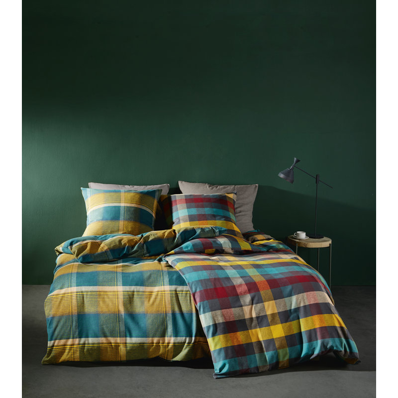 Flannel Duvet Cover Set, Grey, Single - 1 Pillowcase (80 x 80 cm)