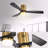 52 Inch Low Profile Ceiling Fan With Remote Control 3 Solid Wood Blades,52 Inches Suitable For Indoor And Outdoor-1079588430-1079588428