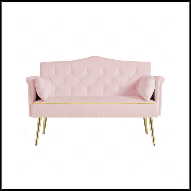 Canapé 2 places rose