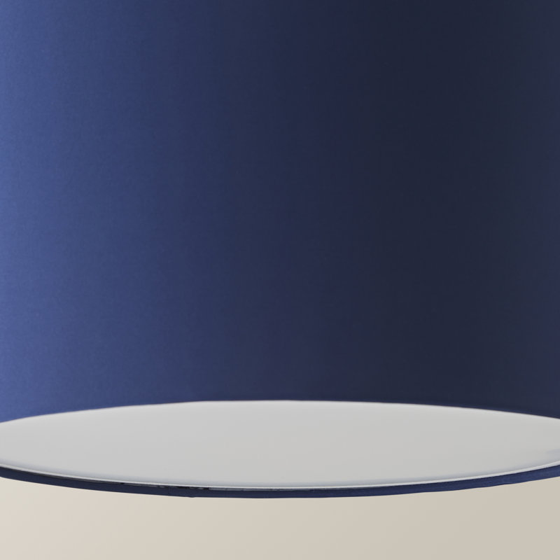 22cm H Blended Fabric Drum Pendant Shade, Navy
