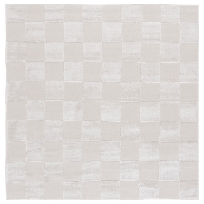 Tamaika 100 Performance Checkered Rug, Square 6'3"