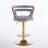 Modern Bar Chair(Set Of 2 ) With Golden Color Iron Tube Legs-1572593468