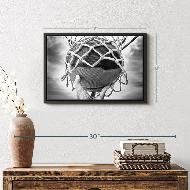 Impression sur toile BW Basketball, H 13 po x l 19 po