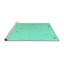 Tapis turquoise lavable à la machine Abstract 5367-310894657