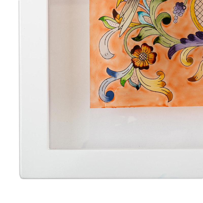 Art mural en verre Bungalow Rose, gris