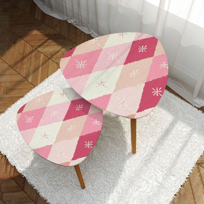 Ensemble de 2 tables basses gigognes Triangle