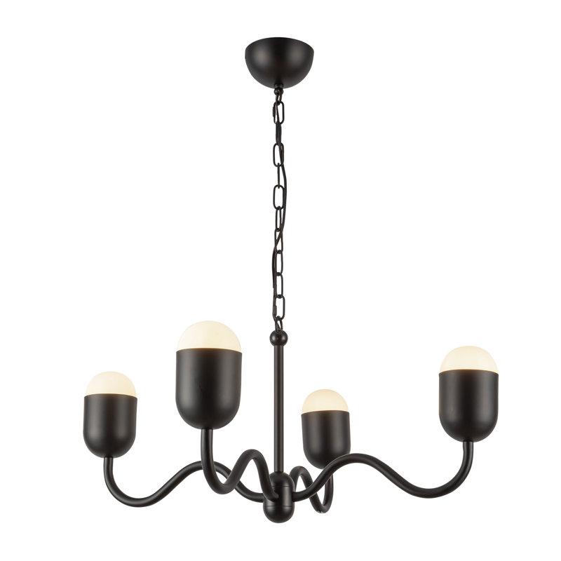 Effie Chandelier, Black, 87.25" H x 27" W x 27" D