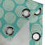 Rideau décoratif à œillets 2 panneaux Astoria Grand Floral, 50 po x 54 po, turquoise et crème-106351442