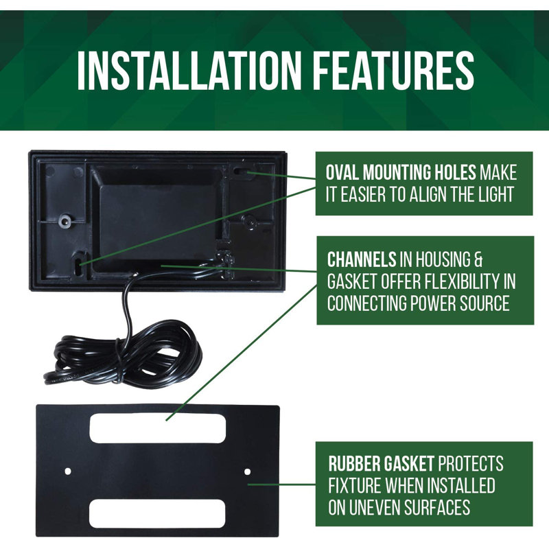 Black Low Voltage Integrated LED Metal Step Light Pack