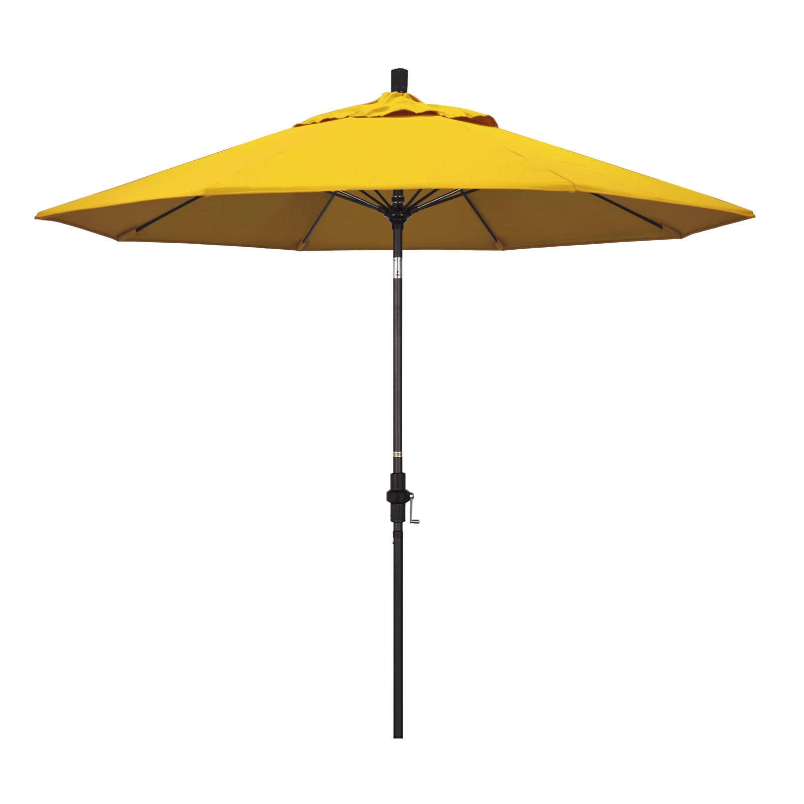Roverta 9' Market Sunbrella® Umbrella, Canvas Sunflower Yellow Sunbrella® Canvas, Black
