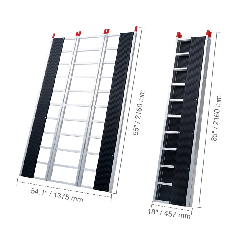 Rampe pliable en aluminium 85 lb x 85 po