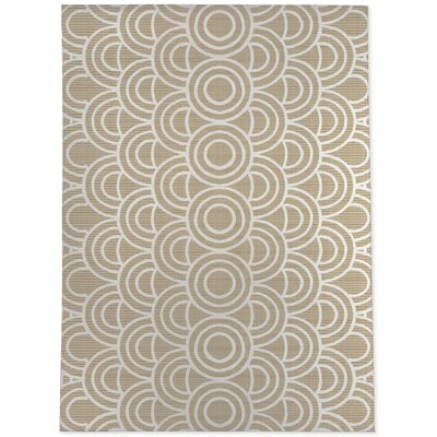 Donell Geometric Tan/White Indoor / Outdoor Area Rug -  Dakota Fields, 90411226A5CE4C129FBF60FCDF4A826F