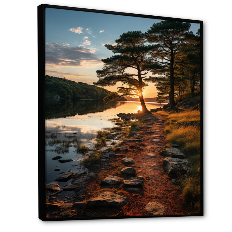 Bainbrudge Connecticut Landscape V - impression, Cadre flottant noir, H 20 po x l 12 po x P 1 po