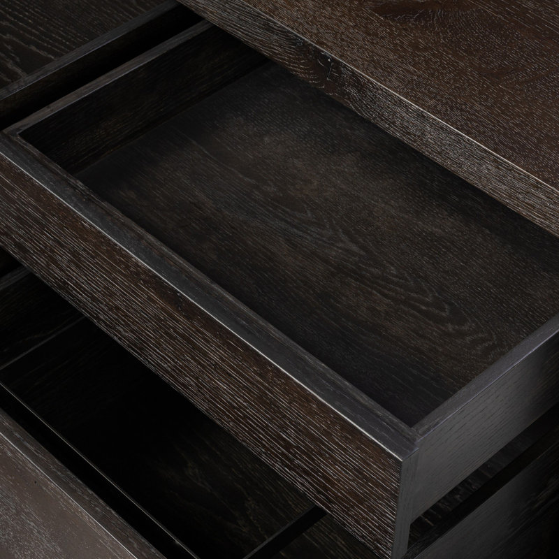 Noah Rotating Desk-Aged Smoked Oak, Smoked Black Resawn Oak