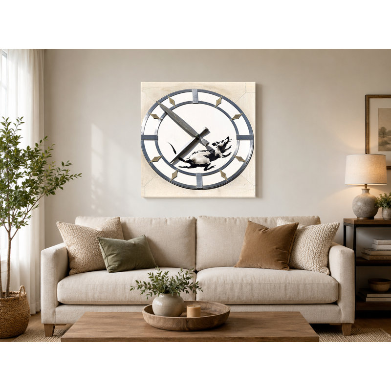 Rat Clock — Street Art Print — Canvas Wall Art