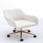 Chaise de bureau rotative à hauteur ajustable 360 ° avec pieds en métal doré et roue universelle pour l'intérieur-522482946