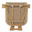 Chaises de salle à manger robustes pour patio, fauteuils rustiques en bois d'acacia et rotin pour la maison