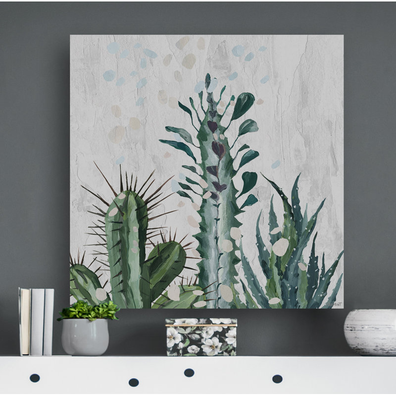 " Cactus Grove " Painting Print, 48'' H x 48'' W x 1.5" D
