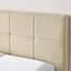 Lit double tapissier beige avec et pour une chambre à coucher gracieuse-1084081522