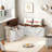 Farmhouse L-Shaped Nook Corner Storage Bench, Storage Toy Chest with Hidden Flip-Top Storage,Breakfast Nook Bench for Corner Spaces, Kitchen, Dining Room, Cloakroom