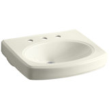 Pinoir® Vitreous China 22" Wall Mount Bathroom Sink with Overflow