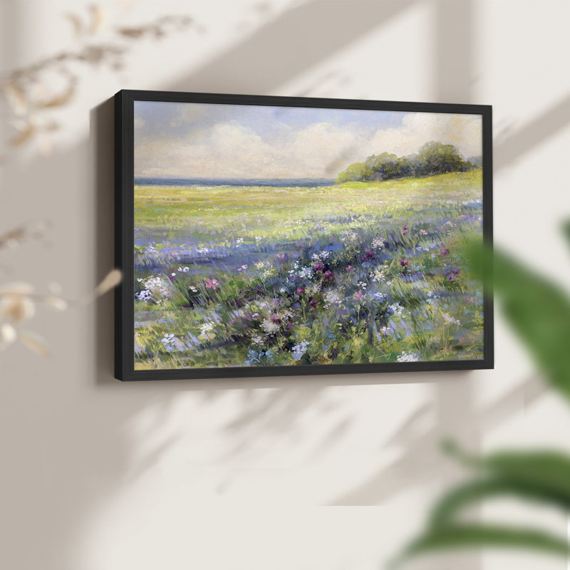Au bord de la mer - Reproduction encadrée - Restickable, H 8 po x l 10 po, Noir, noir, noir, noir