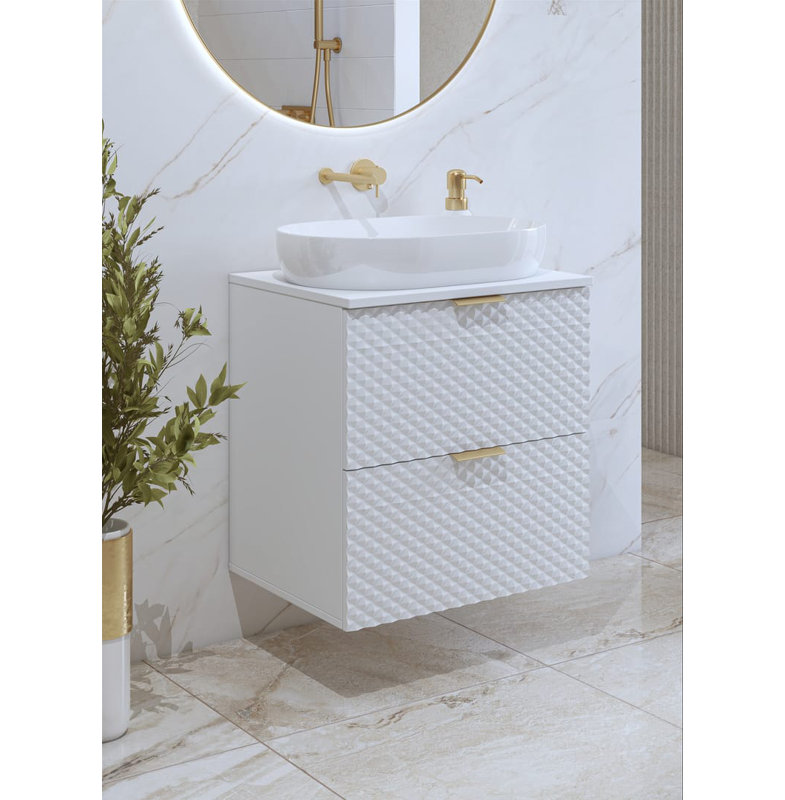 Ahria 60mm Single Bathroom Vanity, Matte White