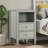 Winston 2-Drawer Nightstand with Open Shelf, Brushed Gold Knobs, Fluted Tapered Legs, No Assembly Required-1175544208